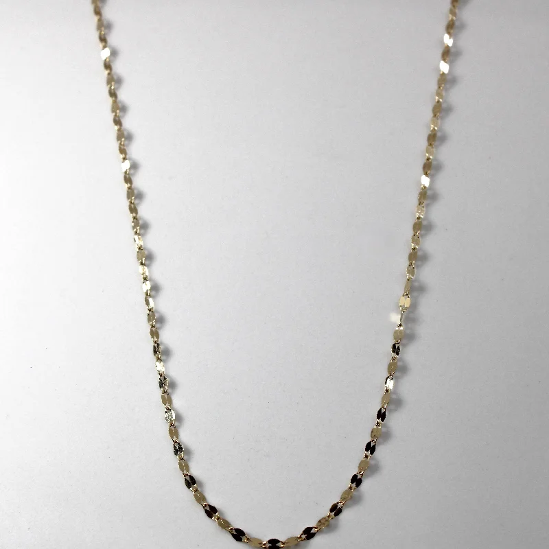 Knot design necklaces-Textured Yellow Gold Necklace | 20"|