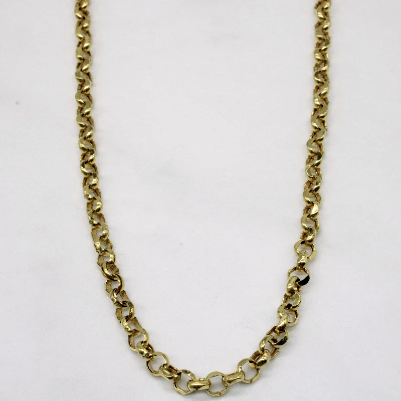 Infinity knot necklaces-14k Yellow Gold Circle Link Chain | 19" |