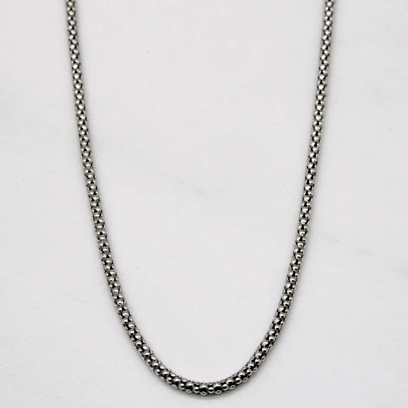 Organic shape necklaces-14k White Gold Necklace | 16" |