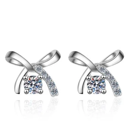 Coin-shaped earrings-Isabel Round Moissanite Stud Earrings