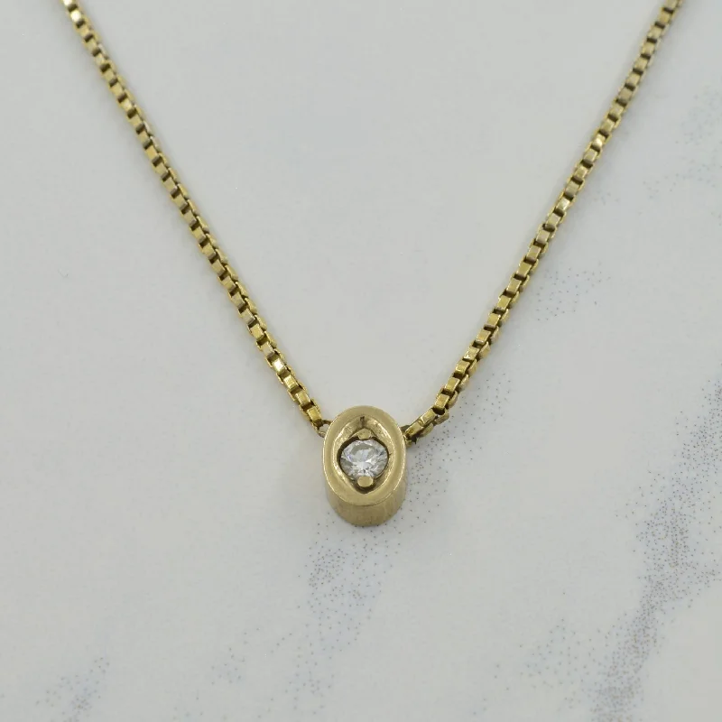 Herringbone chain necklaces-Diamond Pendant Necklace | 0.05ct | 15.75" |