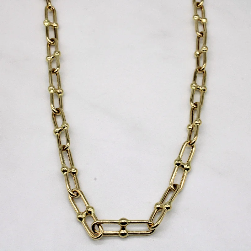 Braided fabric necklaces-18k Yellow Gold Necklace | 16" |