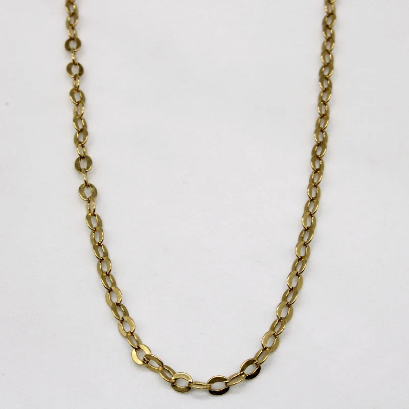 Antique coin necklaces-18k Yellow Gold Oval Link Chain | 26" |