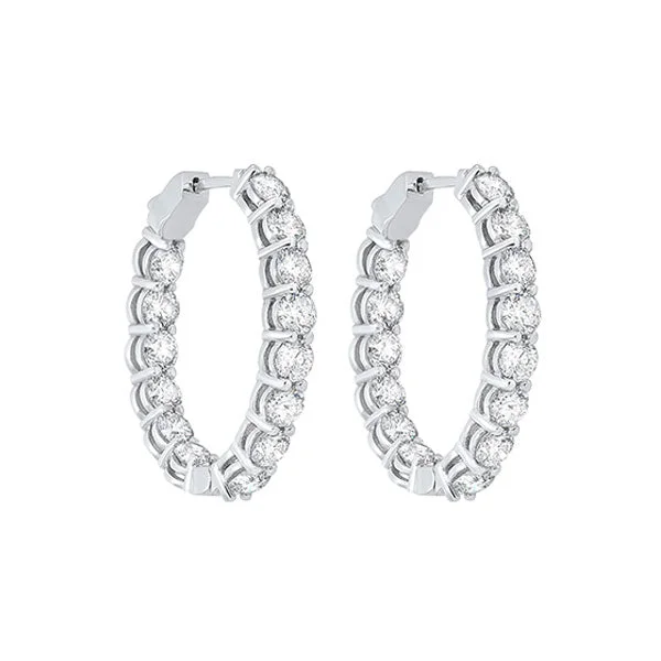 Tribal style earrings-14Kt White Gold Diamond (6Ctw) Earring