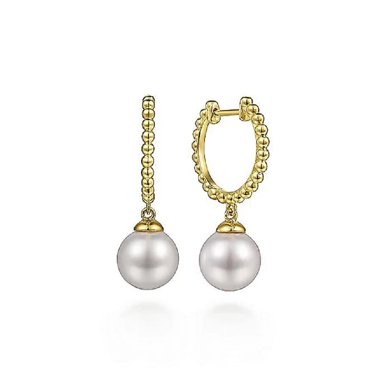 Opal stud earrings-Gabriel 14Ky Bujukan Pearl Drop Earrings