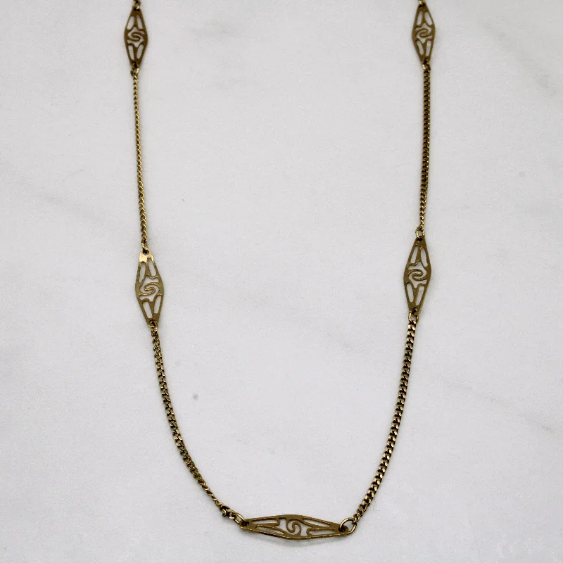 Statement choker necklaces-14k Yellow Gold Necklace | 15" |