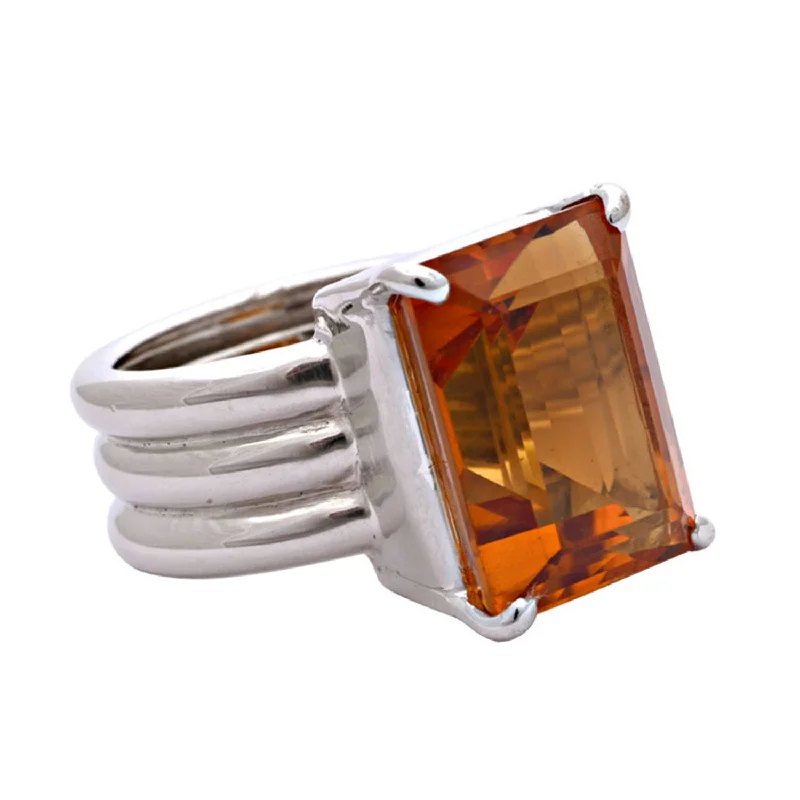 Luxe diamond rings-Ring- Citrine (124PS)