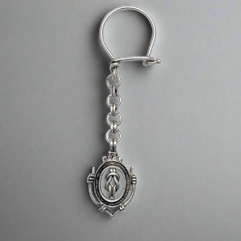 Spiral design rings-Love Knot Key ring in sterling silver (MP-23)