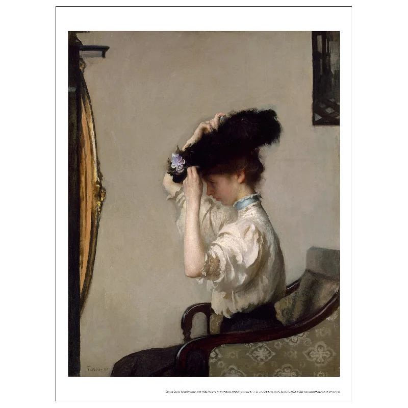 Moroccan tile rings-Edmund Charles Tarbell 'Preparing for the Matinee' Print