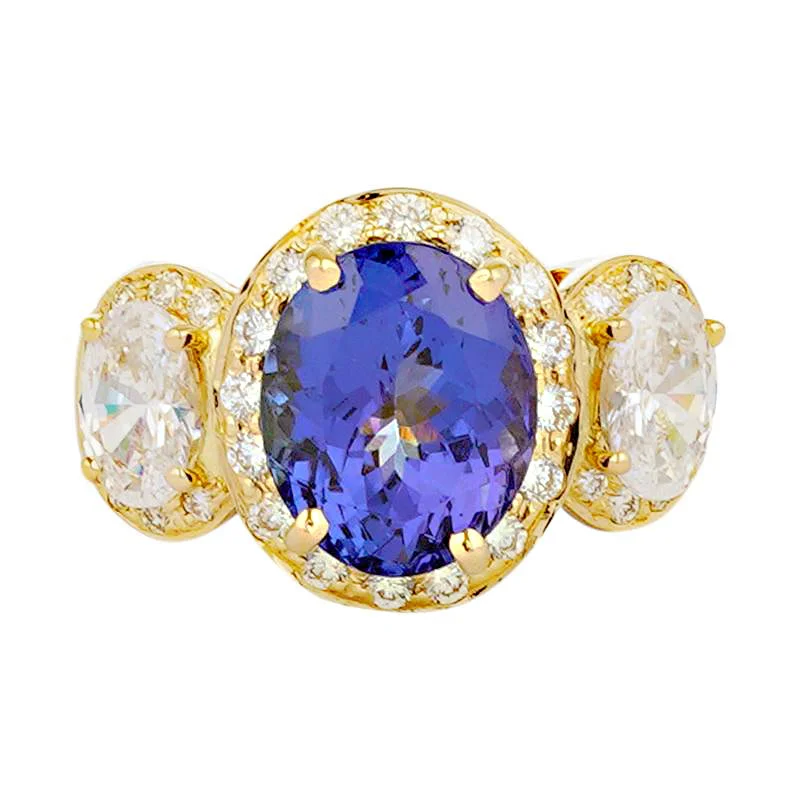 Starburst rings-Ring - Tanzanite, Crystal and Diamond