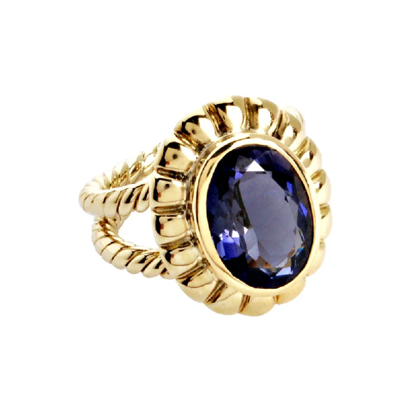 Luxe velvet rings-Ring-iolite