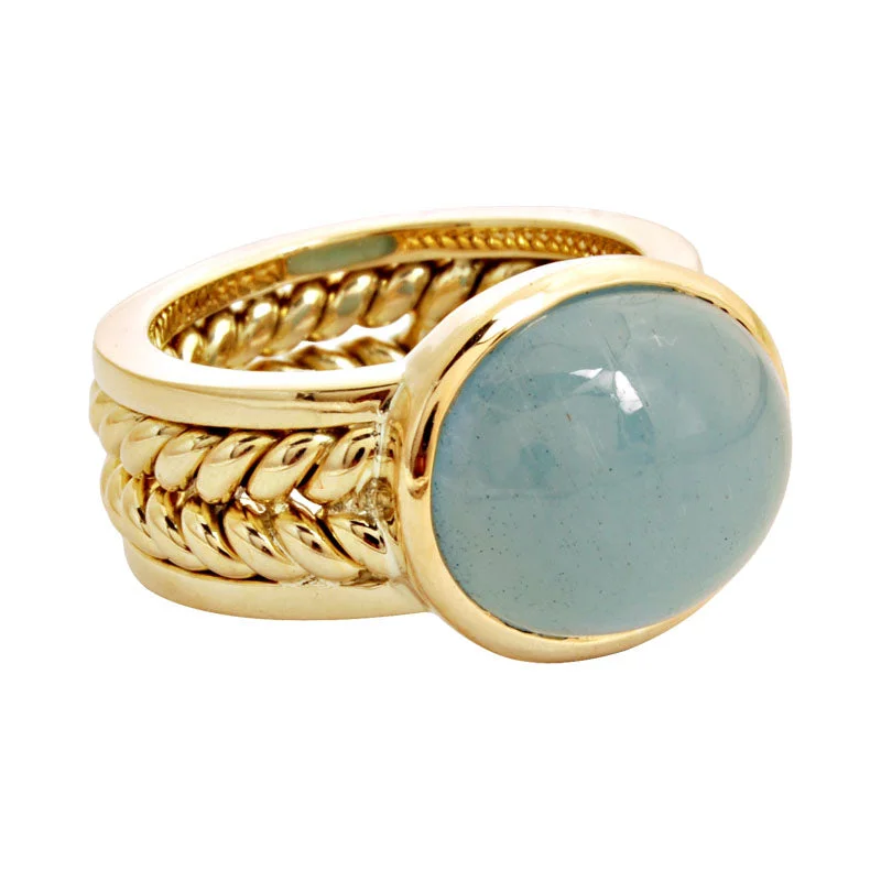 Bold chunky rings-Ring-Aquamarine