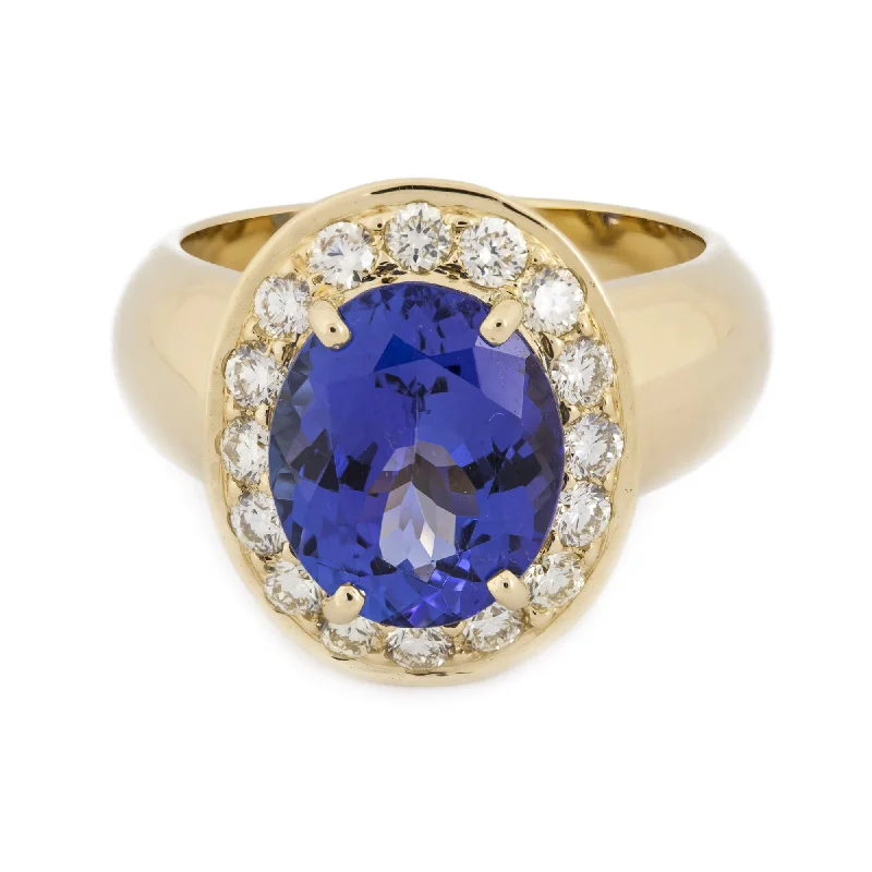 Sapphire stone rings-Ring - Tanzanite And Diamond