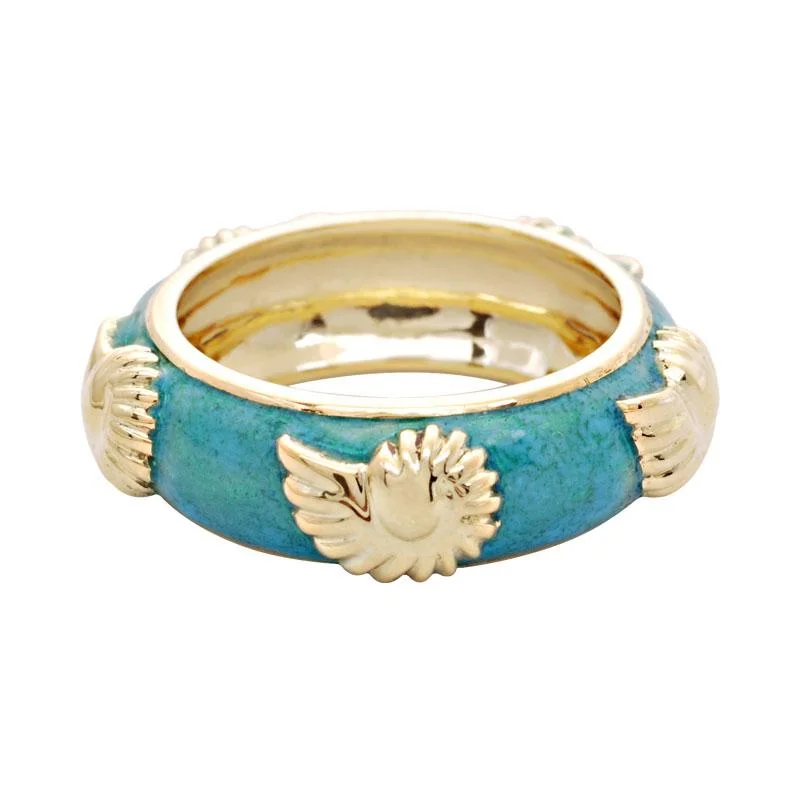 Asymmetrical rings-Ring-Plain Gold (Enamel)  (1717M)