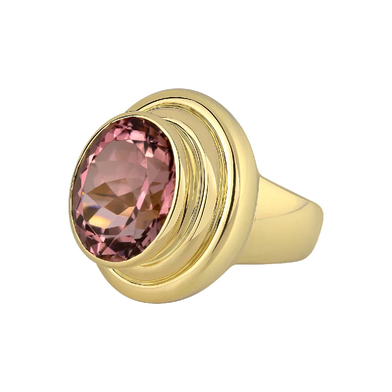 Layered design rings-Ring- Rubellite