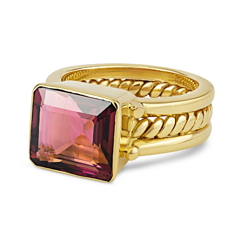 Geometric design rings-Ring-tourmaline (281K)