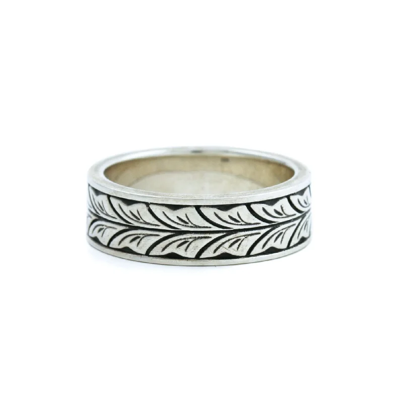 Sculptural art rings-Silver x Hvete+ Cigar Band