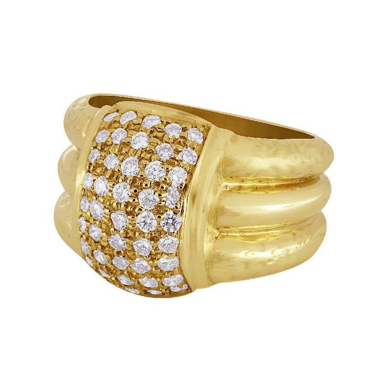 Gold band rings-Ring- Diamond (2067D)