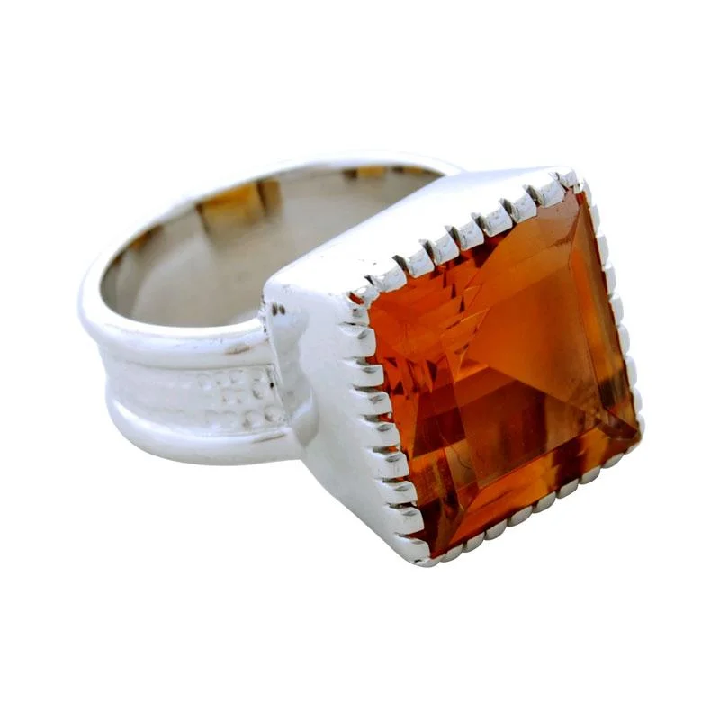 Peacock design rings-Ring-Citrine  (9NS)