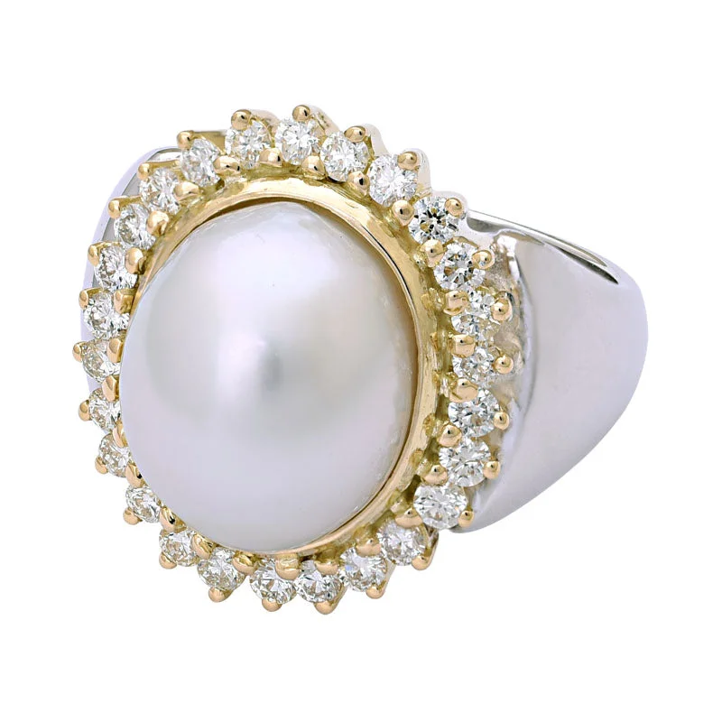 Celestial theme rings-Ring-South Sea Pearl and Diamond