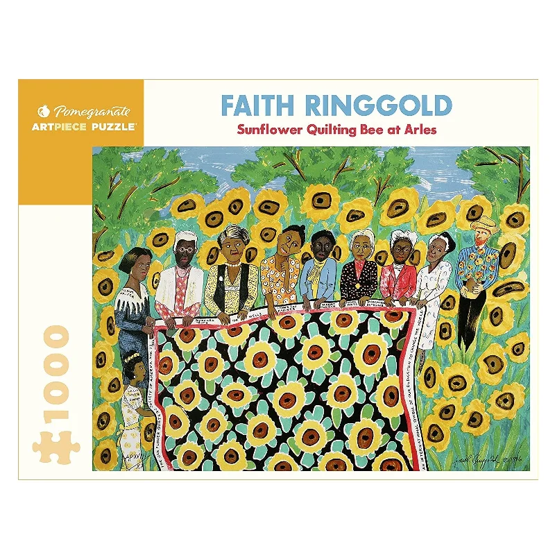 Hollow band rings-Faith Ringgold 'Sunflower Quilting Bee at Arles' Puzzle