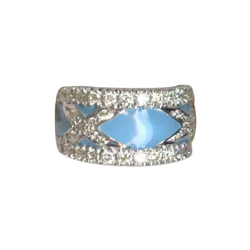 Floral engraved rings-Ring- Diamond (Enamel)  (141HS)