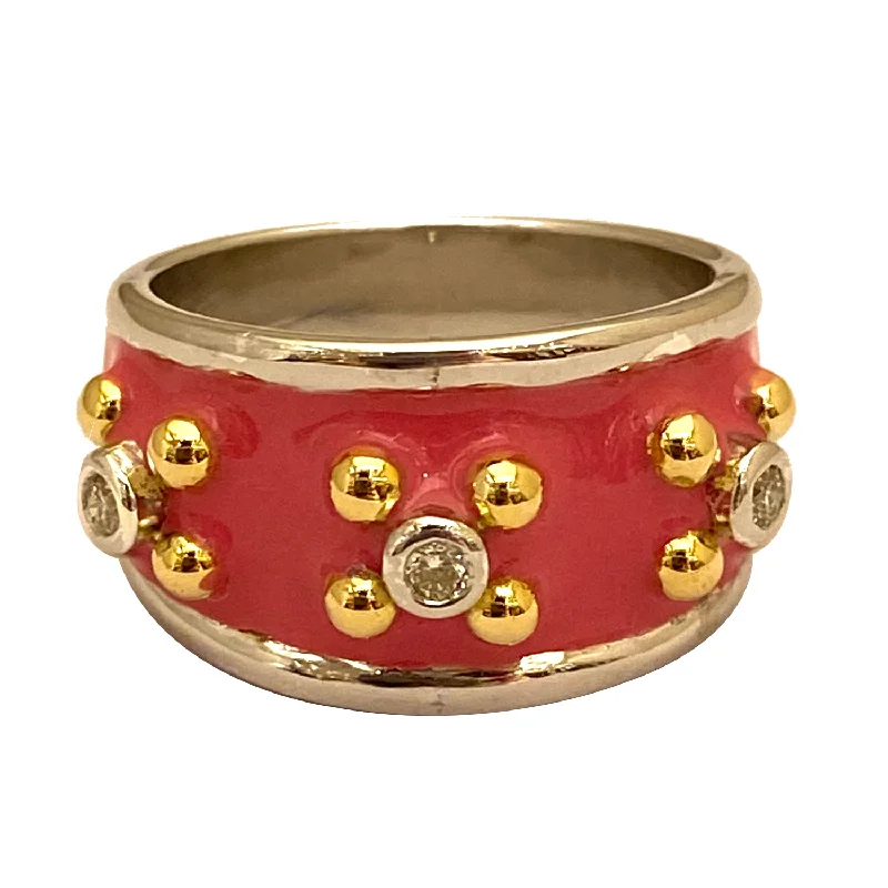 Toggle band rings-Ring - Diamond (Enamel)