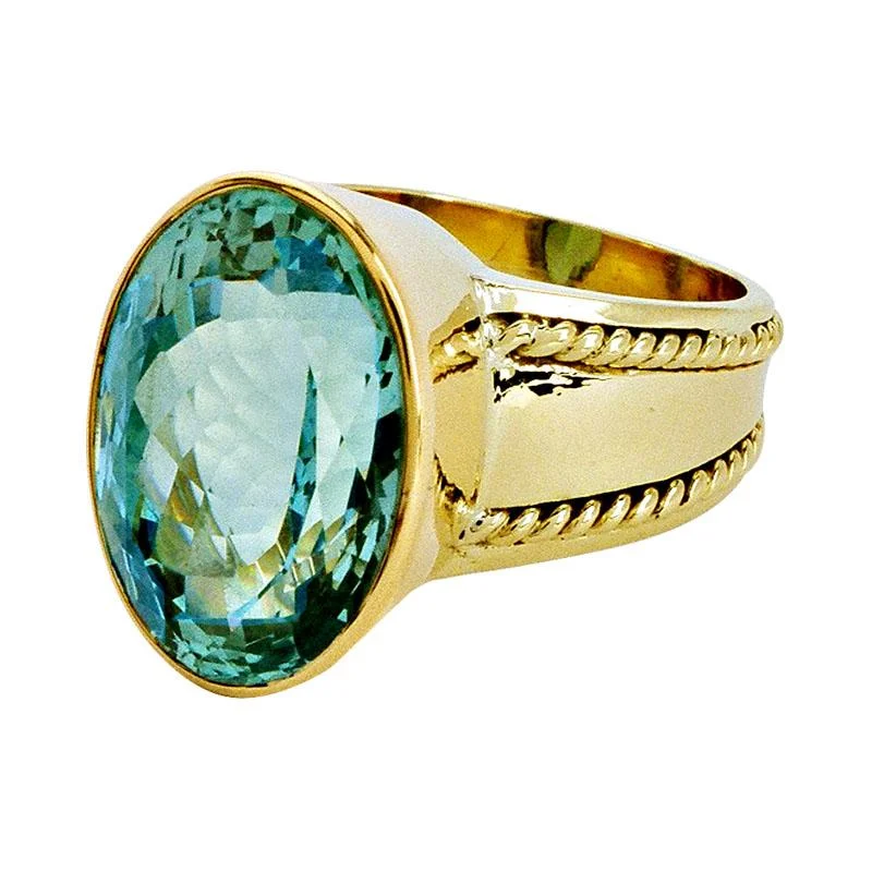 Celestial theme rings-Ring-Aquamarine  (962F)