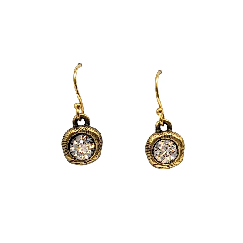 Citrine gem rings-Snowball Earring - Gold