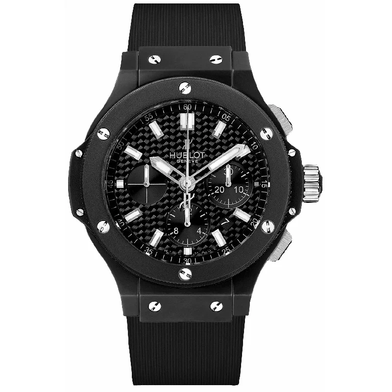 Retro style watches-Hublot Men's 301.CI.1770.GR Big Bang Chronograph Black Rubber, Leather Watch