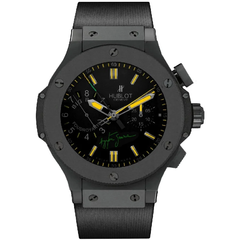 Chronograph women’s watches-Hublot Men's 315.CI.1129.RX.AES09 Big Bang Ayrton Senna Chronograph Black Rubber Watch