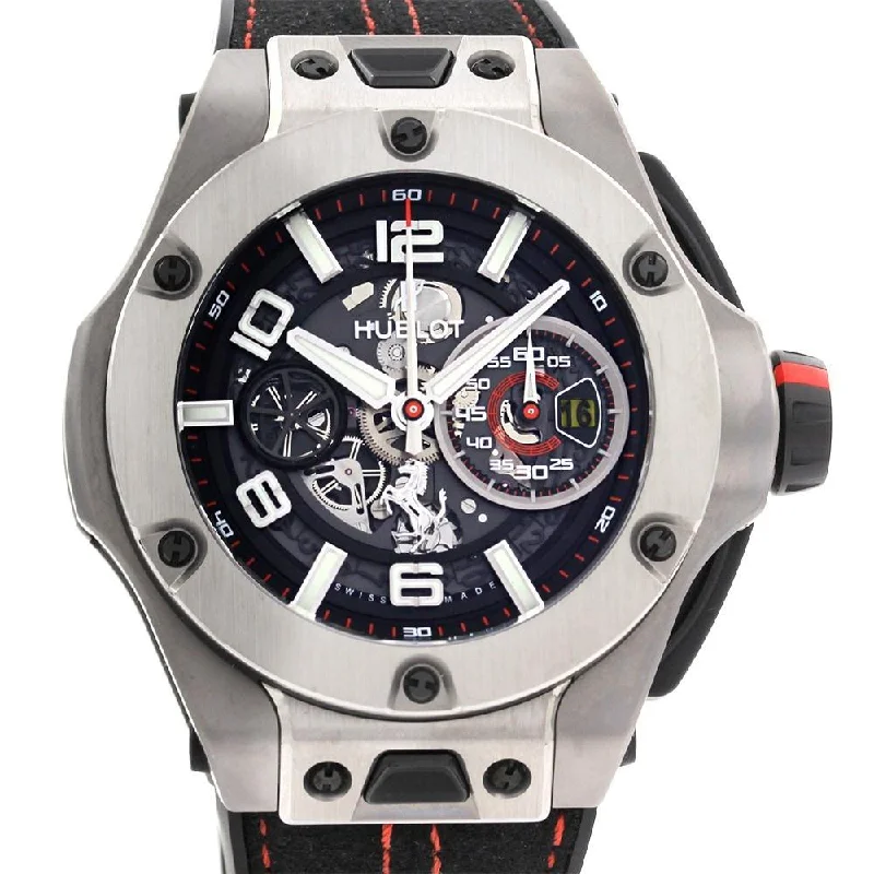 Digital sport watches-Hublot Men's 402.NX.0123.WR Big Bang Unico Chronograph Black Rubber, Leather Watch