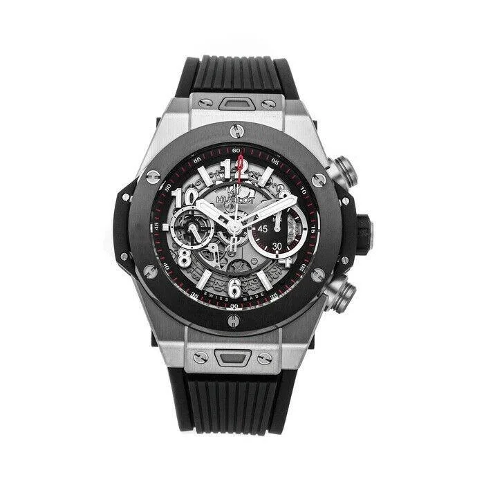 Mother-of-pearl watches-Hublot Men's 411.NM.1170.RX Big Bang Chronograph Black Rubber Watch