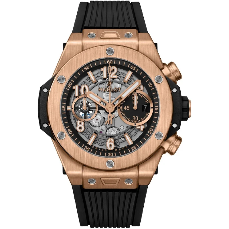 Lightweight metal watches-Hublot Men's 421.OX.1180.RX Big Bang Chronograph Black Rubber Watch