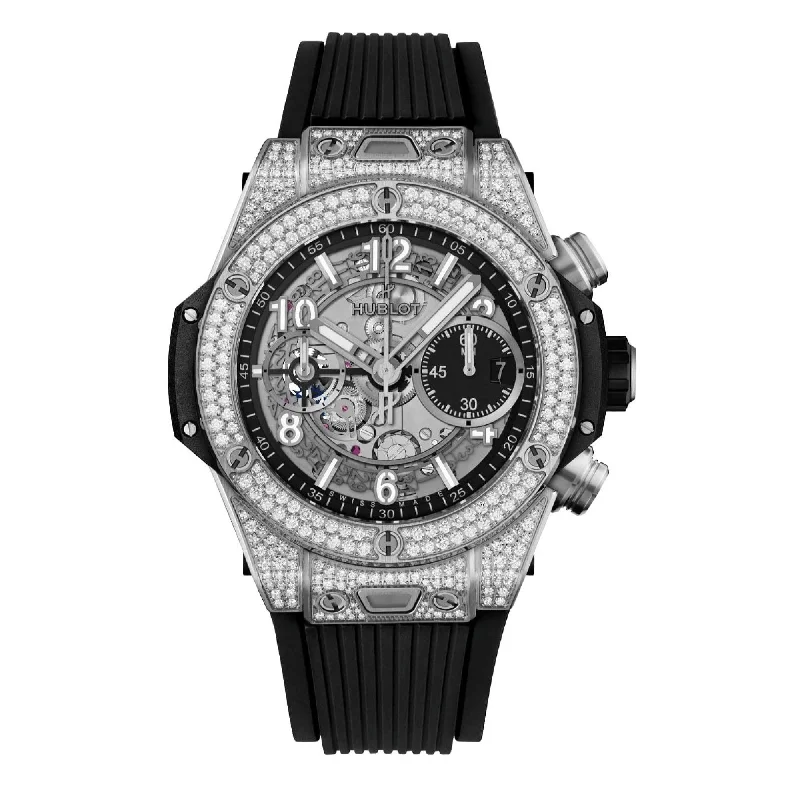 Rose quartz watches-Hublot Men's 441.NX.1171.RX.1704 Big Bang Unico Chronograph Black Rubber Watch