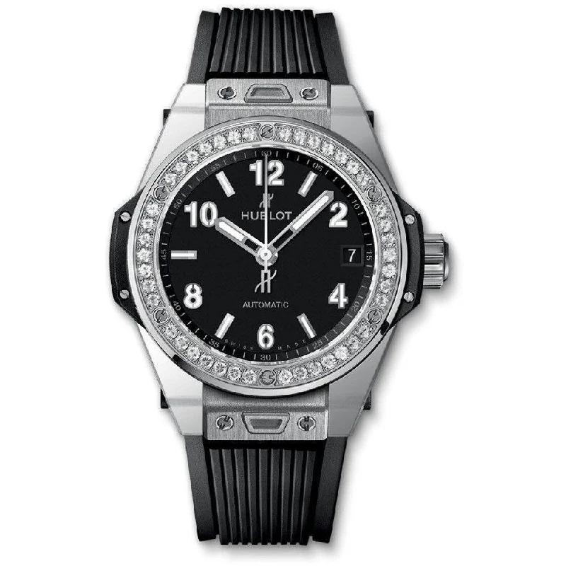 Elegant slim watches-Hublot Men's 465.SX.1170.RX.1204 Big Bang One Click Black Rubber Watch