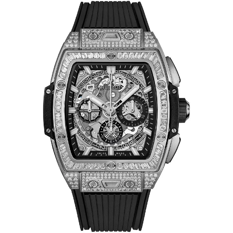 Luxury strap watches-Hublot Men's 642.NX.0170.RX.0904 Spirit of Big Bang Chronograph Black Rubber Watch