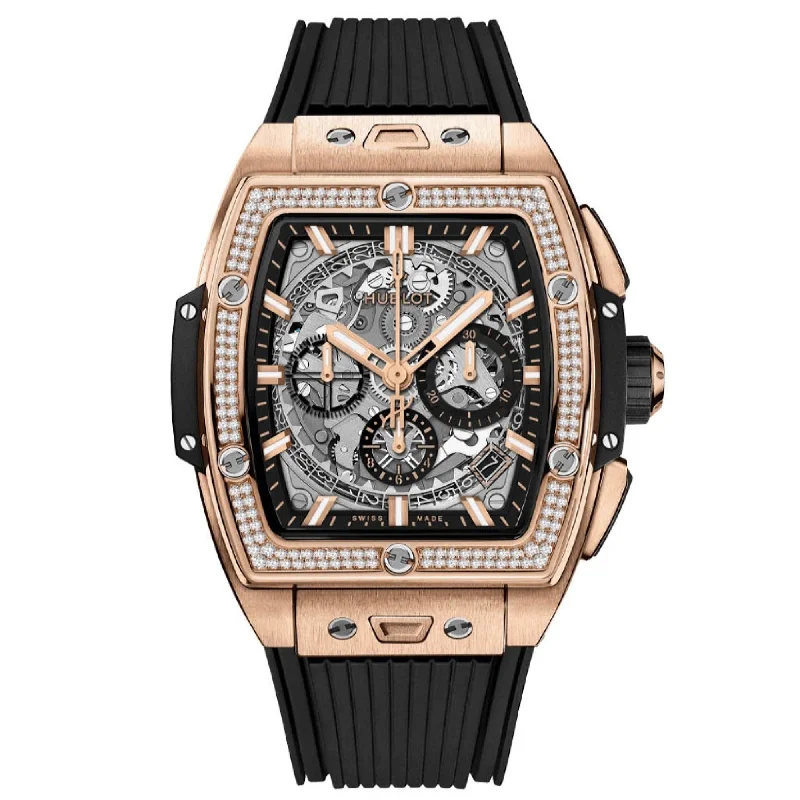 Matte finish watches-Hublot Men's 642.OX.0180.RX.1104 Spirit of Big Bang Chronograph Black Rubber Watch