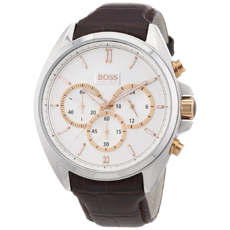 Elegant slim watches-Hugo Boss Men's 1512881 La Boheme Chronograph Brown Leather Watch