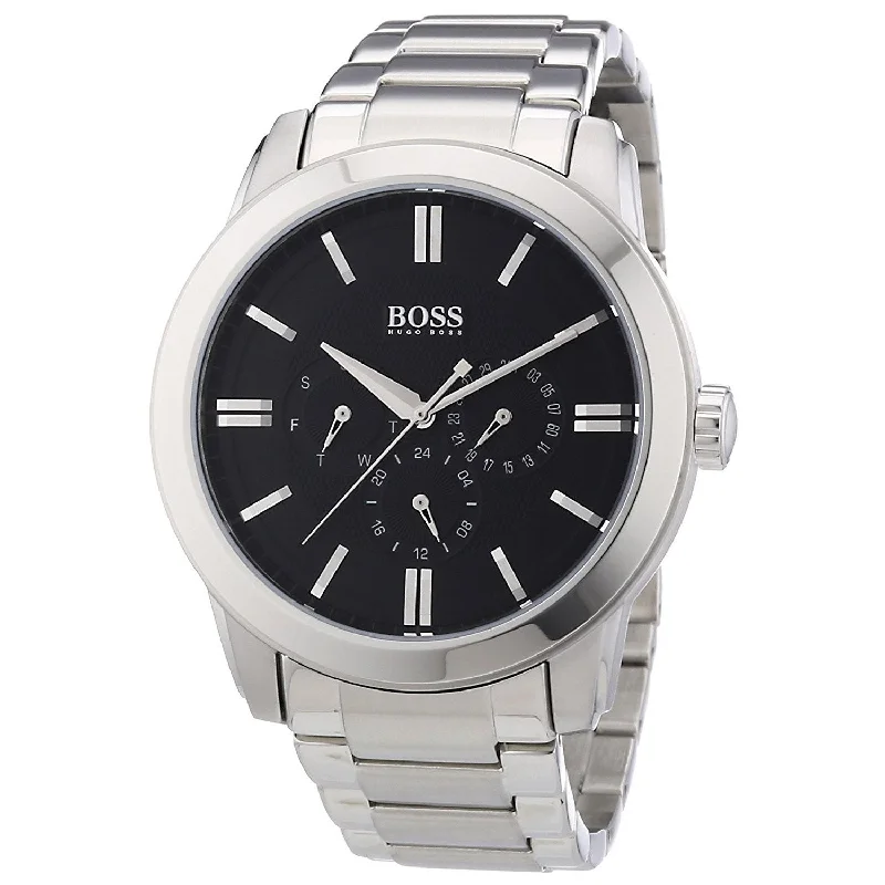 Patterned strap watches-Hugo Boss Men's 1512893 Multi-Function Stainless Steel Watch