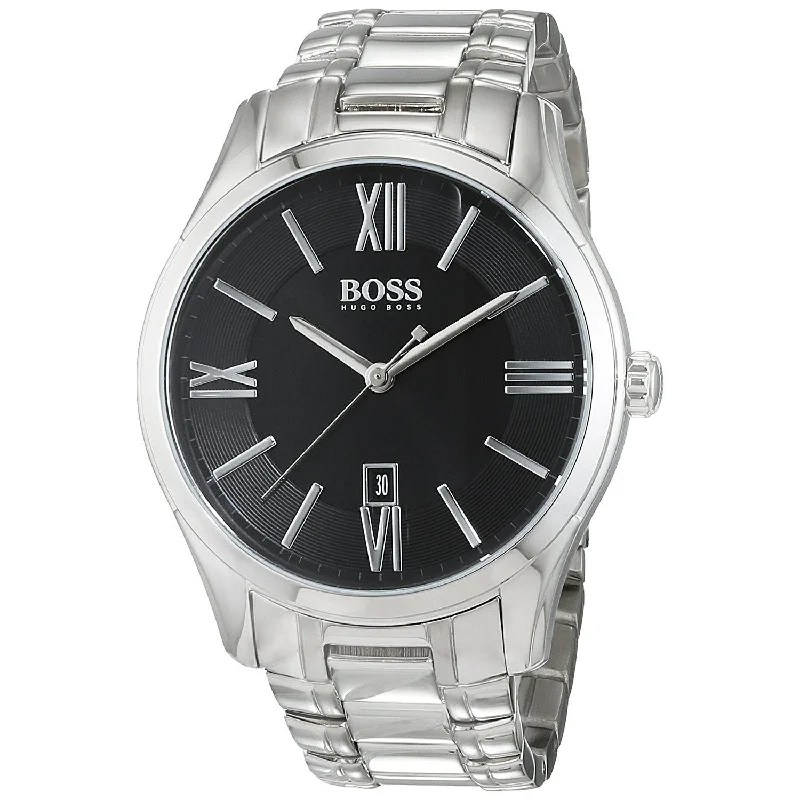 Adjustable mesh watches-Hugo Boss Men's 1513025 Ambassador Stainless Steel Watch