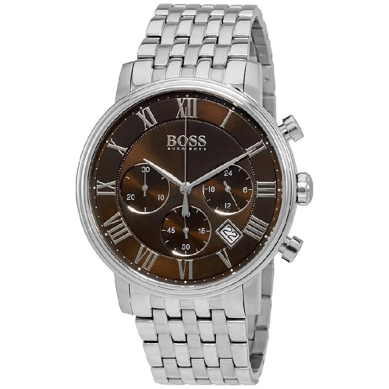 Rectangular strap watches-Hugo Boss Men's 1513326 Elevation Chronograph Stainless Steel Watch