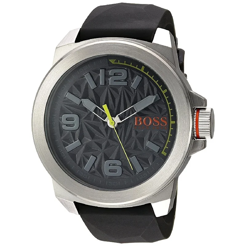 Sleek sport watches-Hugo Boss Men's 1513354 Classic Black Silicone Watch