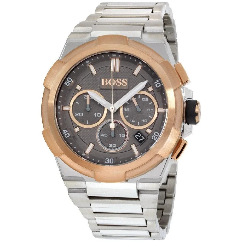 Minimalist silver watches-Hugo Boss Men's 1513362 Supernova Chronograph Stainless Steel Watch