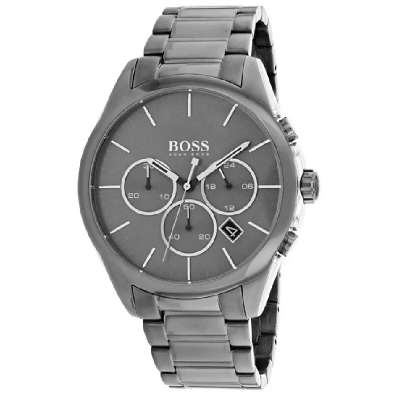 Rose gold strap watches-Hugo Boss Men's 1513364 Classic Chronograph Black Stainless Steel Watch