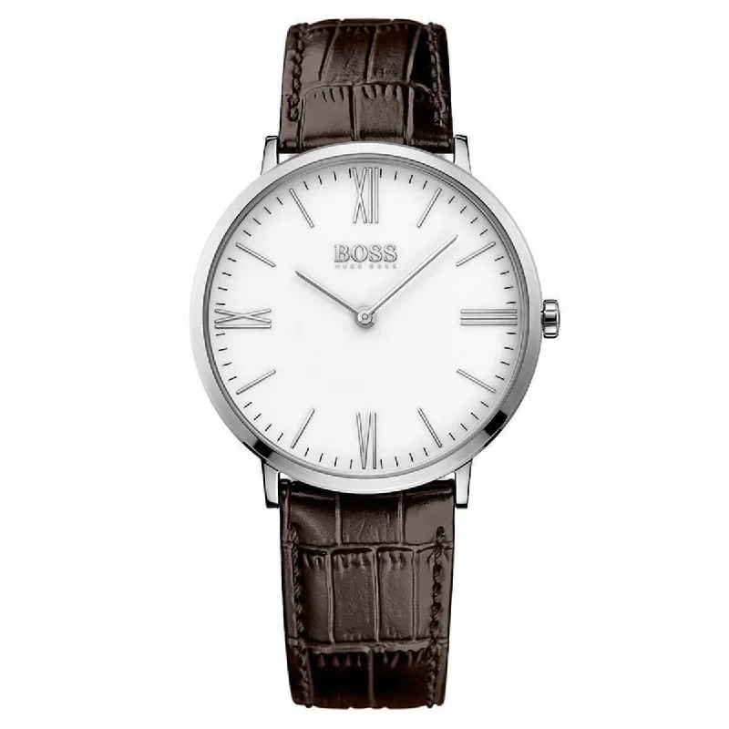 Bold statement watches-Hugo Boss Men's 1513373 Jackson Brown Leather Watch