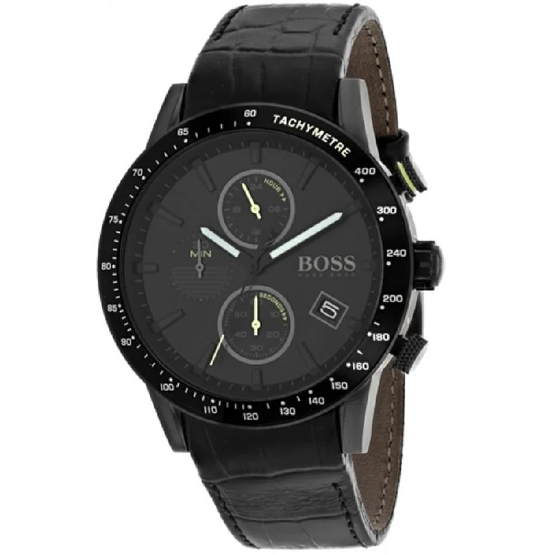 Eco-friendly watches-Hugo Boss Men's 1513389 Classic Chronograph Black Leather Watch