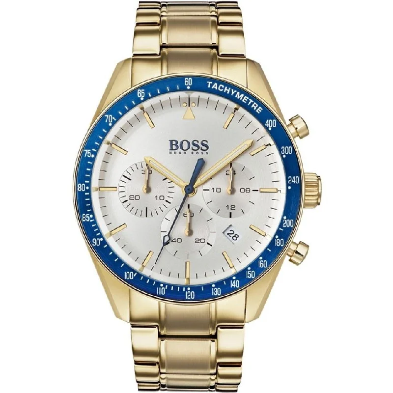 Elegant slim watches-Hugo Boss Men's 1513631 Trophy Chronograph Gold-Tone Stainless Steel Watch