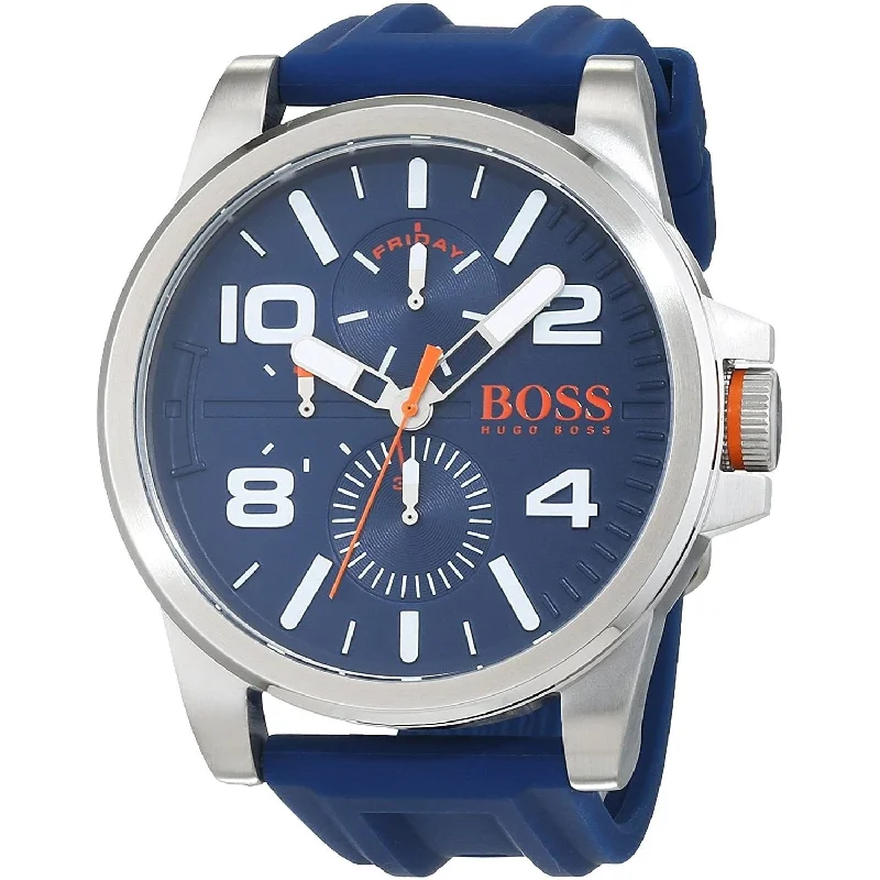 Floral strap watches-Hugo Boss Men's 1550008 Detroit Blue Silicone Watch