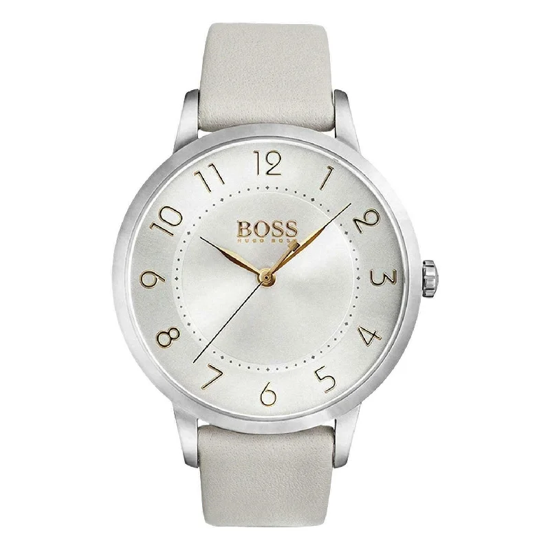 Everyday quartz watches-Hugo Boss Women's 1502405 Eclipse White Leather Watch